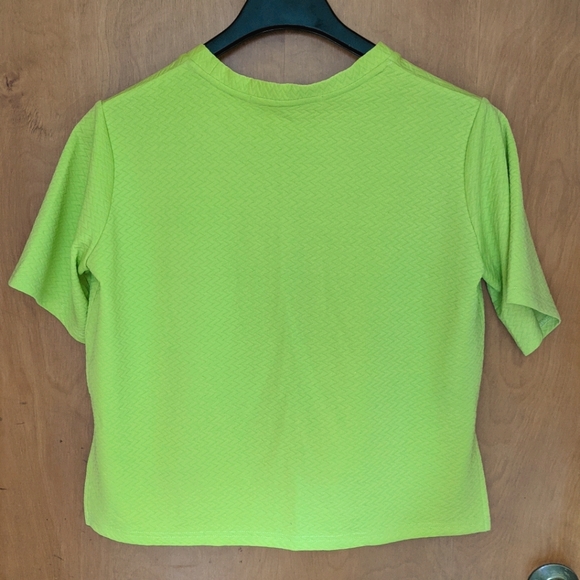 Coop by Trelise Cooper Acid Drop Top Green Mojito Size Small Colorful Artsy Crop - Picture 4 of 5